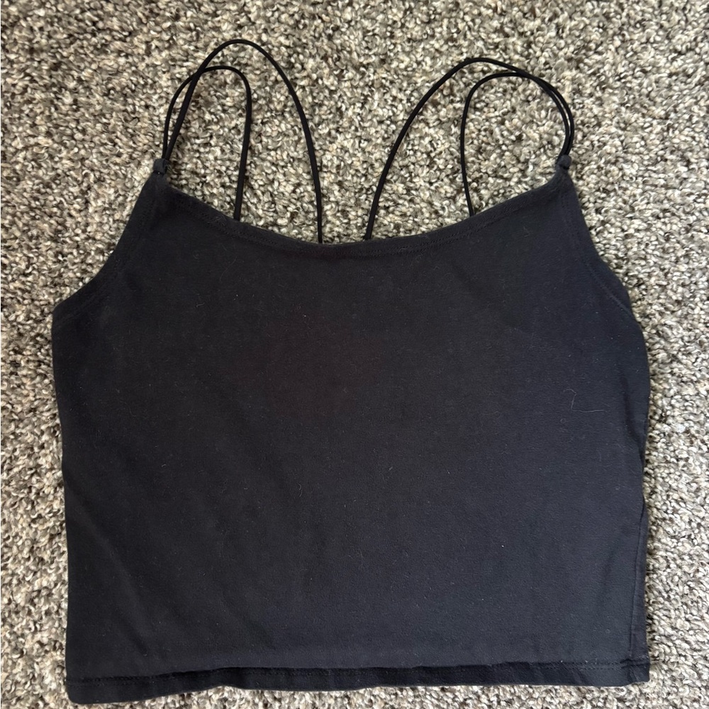 Abercrombie & Fitch Black Fitted Sleeveless Camisole